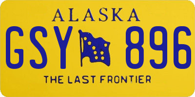 AK license plate GSY896