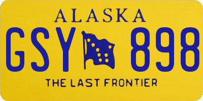 AK license plate GSY898
