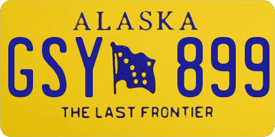 AK license plate GSY899