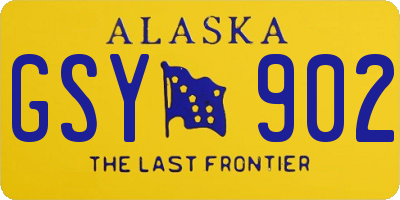 AK license plate GSY902