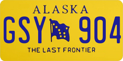 AK license plate GSY904