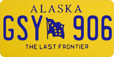 AK license plate GSY906