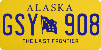 AK license plate GSY908