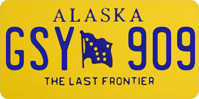 AK license plate GSY909