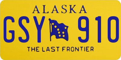 AK license plate GSY910