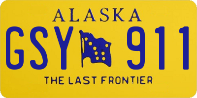 AK license plate GSY911