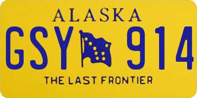 AK license plate GSY914