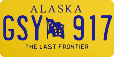 AK license plate GSY917