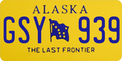 AK license plate GSY939