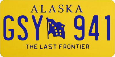 AK license plate GSY941