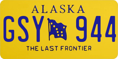 AK license plate GSY944