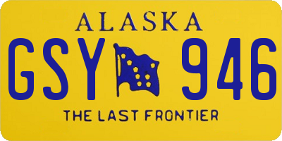 AK license plate GSY946
