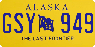 AK license plate GSY949