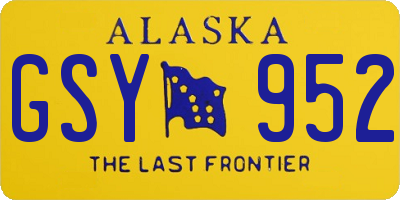 AK license plate GSY952