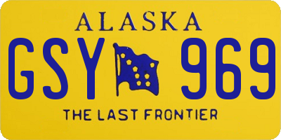 AK license plate GSY969