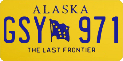 AK license plate GSY971