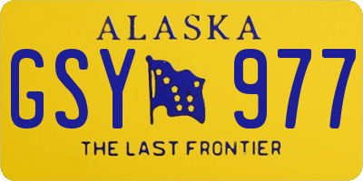 AK license plate GSY977