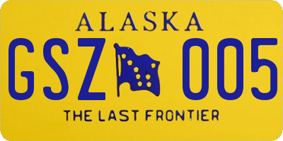 AK license plate GSZ005