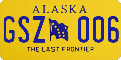 AK license plate GSZ006