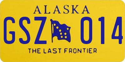 AK license plate GSZ014