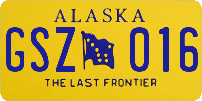 AK license plate GSZ016