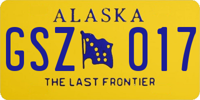 AK license plate GSZ017