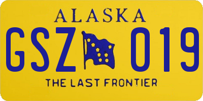 AK license plate GSZ019