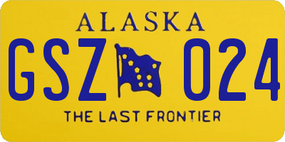 AK license plate GSZ024