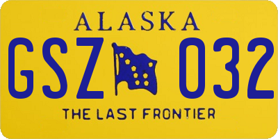 AK license plate GSZ032