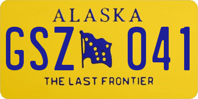 AK license plate GSZ041