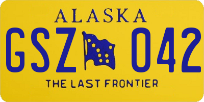 AK license plate GSZ042