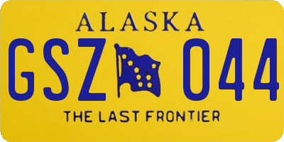 AK license plate GSZ044