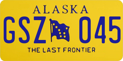 AK license plate GSZ045