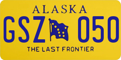 AK license plate GSZ050