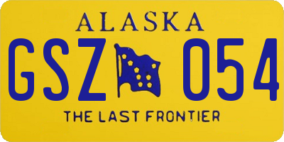 AK license plate GSZ054