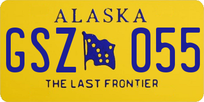 AK license plate GSZ055