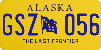 AK license plate GSZ056