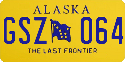 AK license plate GSZ064