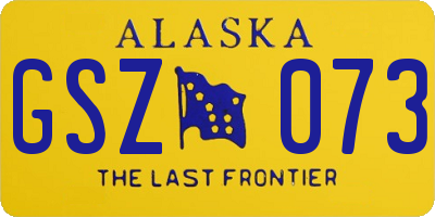 AK license plate GSZ073