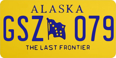 AK license plate GSZ079