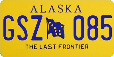 AK license plate GSZ085