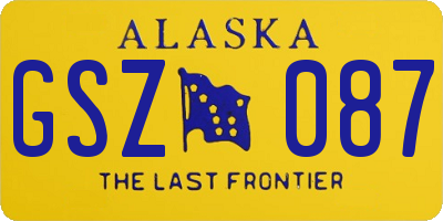 AK license plate GSZ087