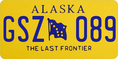 AK license plate GSZ089