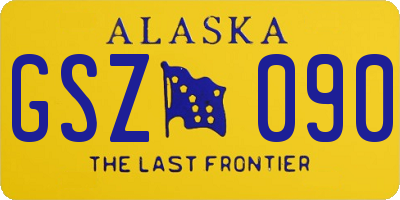 AK license plate GSZ090