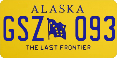 AK license plate GSZ093