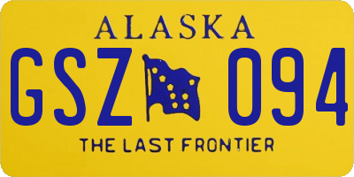 AK license plate GSZ094
