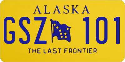 AK license plate GSZ101