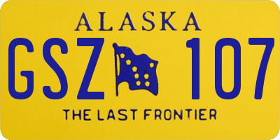 AK license plate GSZ107