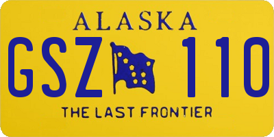 AK license plate GSZ110