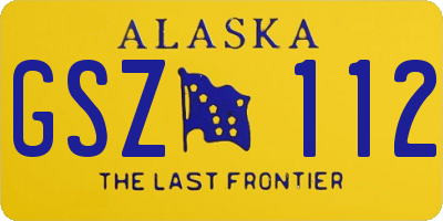 AK license plate GSZ112